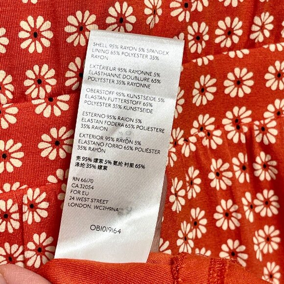 Maeve Anthropologie Brianne Cowl Neck Fit & Flare Dress in Floral Print M - Picture 9 of 10